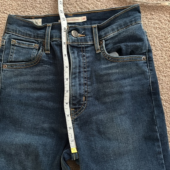 Levi's Mile High Super Skinny Women's Blue Jeans size 25 - Picture 5 of 6
